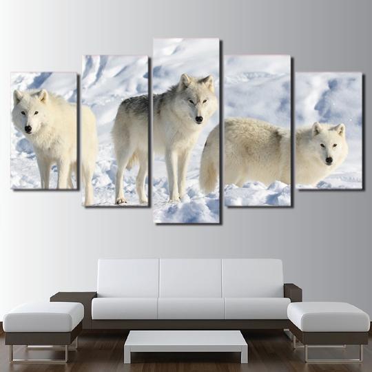 Wolves In The Arctic – Animal Canvas Wall Art