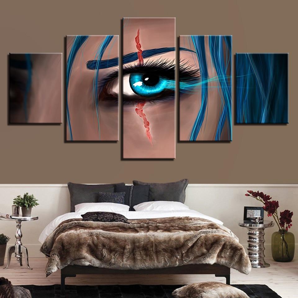 Woman Blue Eyes – Abstract Canvas Wall Art