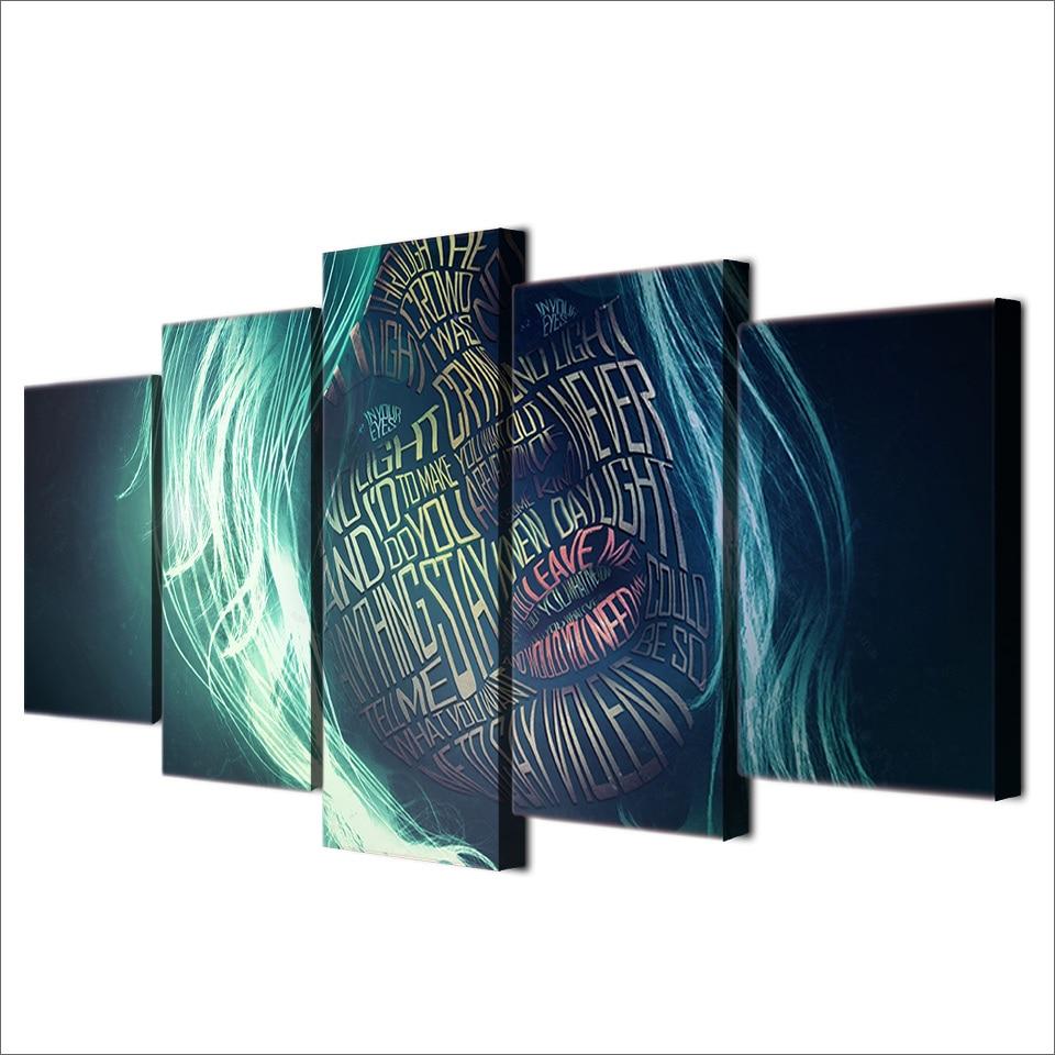 Woman Face Letter – Abstract Canvas Wall Art