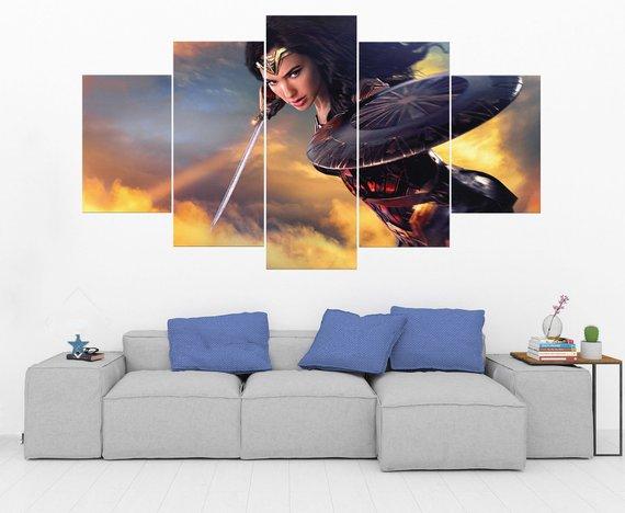 Wonder Woman Fight Dc Canvas Wall Art