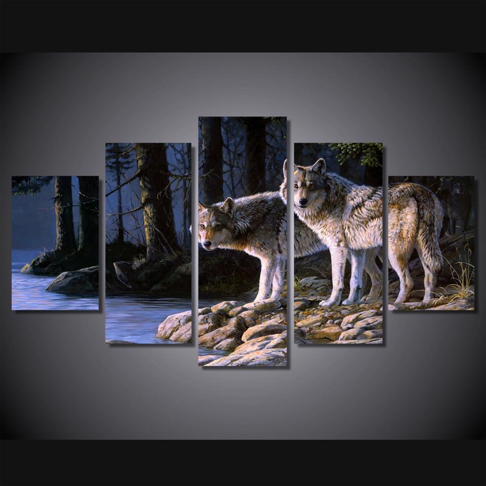 Wondering Wolves – Animal Canvas Wall Art