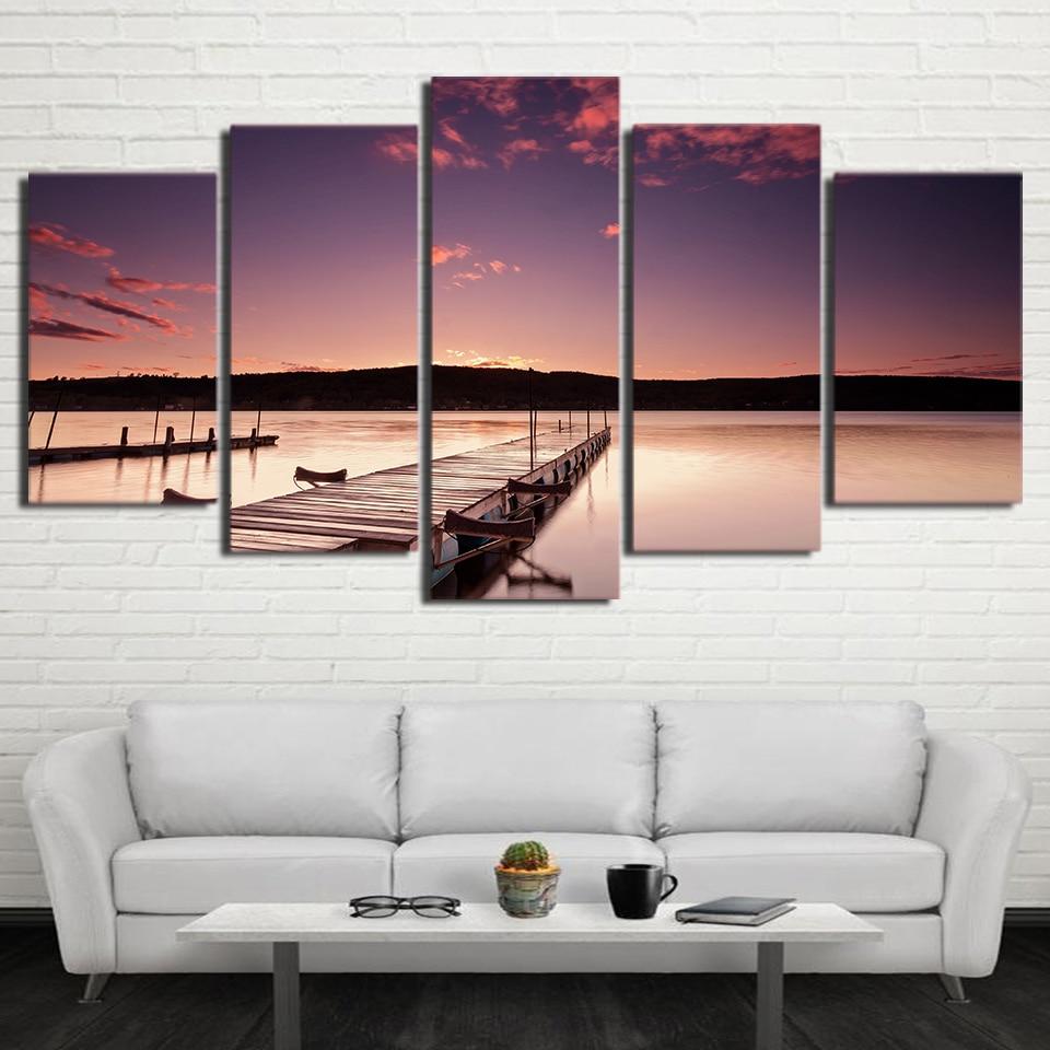 Wood Bridge Glowing – Nature Canvas Wall Art
