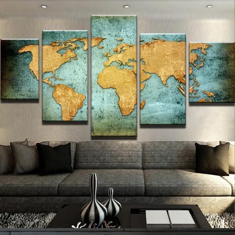 World Map 05 – Abstract Canvas Wall Art