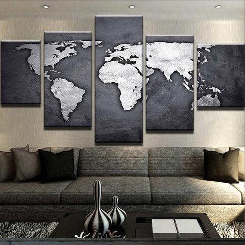 World Map 06 – Abatract Canvas Wall Art