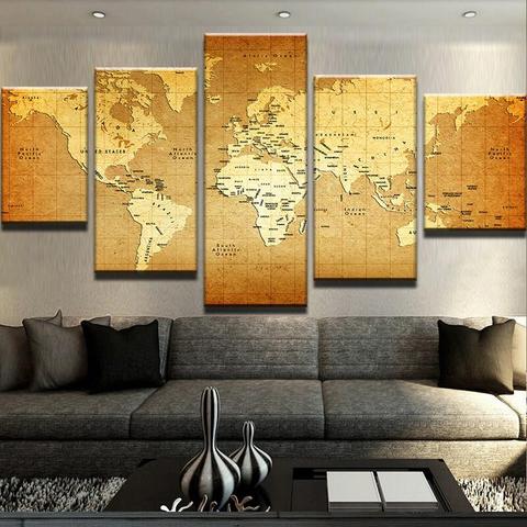 World Map 09 – Abstract Canvas Wall Art