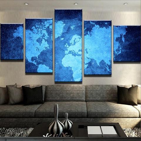 World Map 11 – Abstract Canvas Wall Art