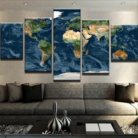 World Map 13 – Abstract Canvas Wall Art