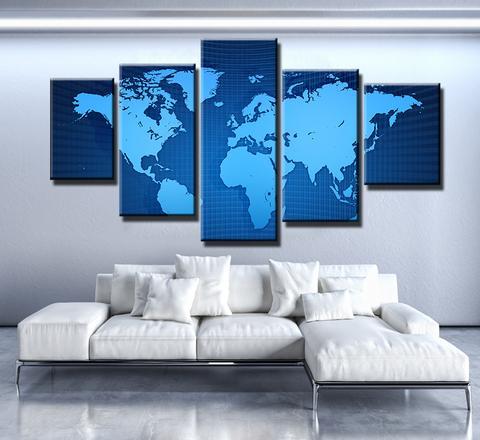 World Map 19 – Abstract Canvas Wall Art