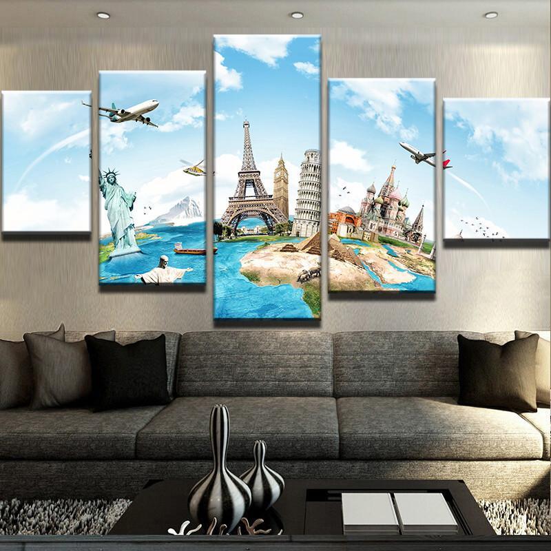 World Map No2 – World Map Canvas Wall Art