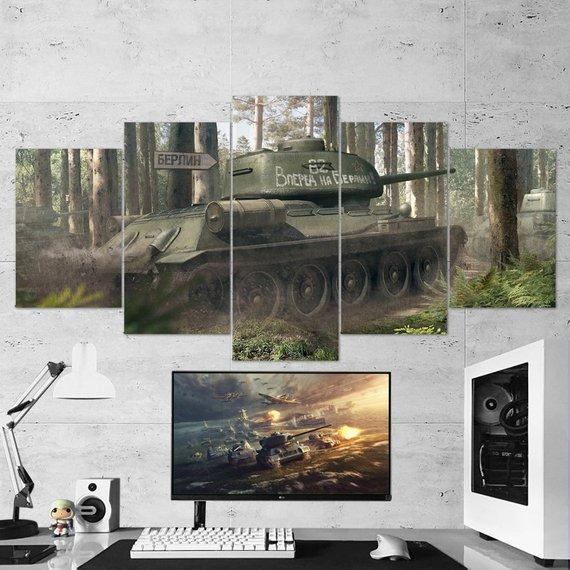 World Of Tanks Forward To Berlin – Gaming Canvas Wall Art
