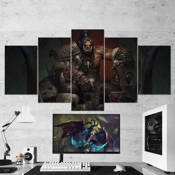 World Of Warcraft Grommash Hellscream 01 – Gaming Canvas Wall Art