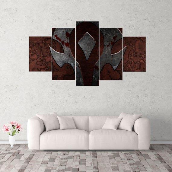 World Of Warcraft Horde Blood Gaming Canvas Wall Art