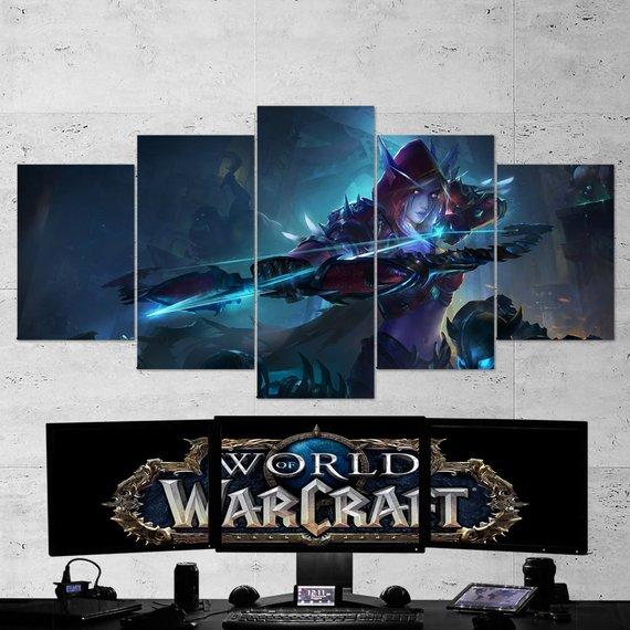 World Of Warcraft Sylvanas Windrunner 06- Gaming Canvas Wall Art