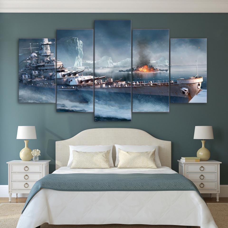 World Of Warships Wargaming – Ocean Canvas Wall Art