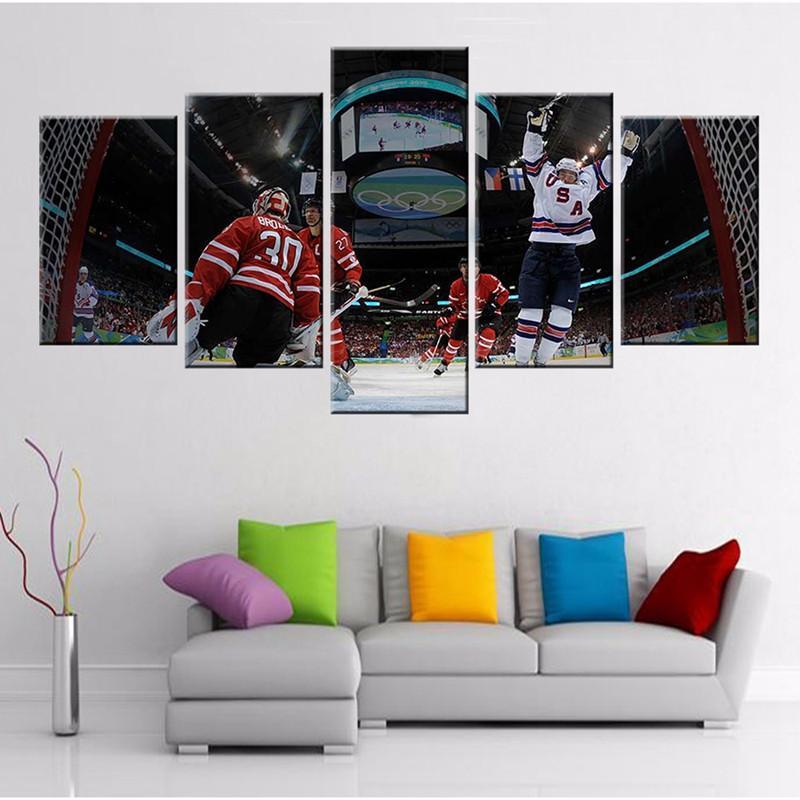 World Olympics Ice Hockey Match – Sport Canvas Wall Art