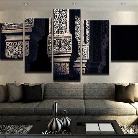 Writing On Masjid – Religion Canvas Wall Art