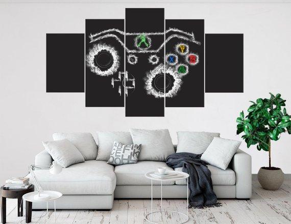 Xbox Controller Abstract Canvas Wall Art