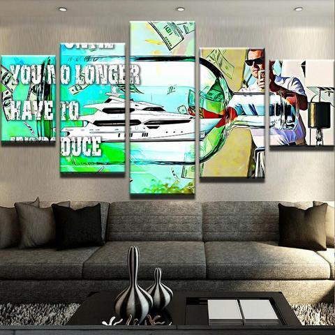 Yatch In A Bottle – Wine Canvas Wall Art