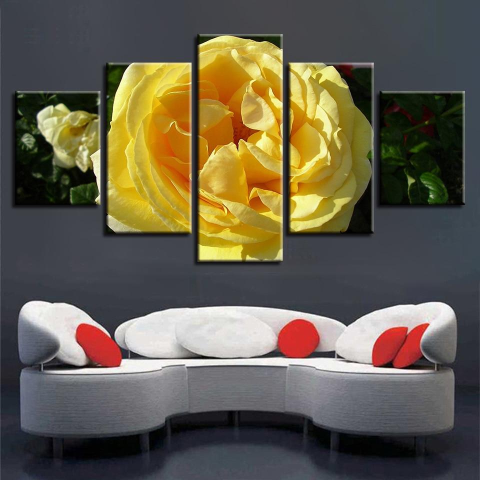 Yellower Beautiful Flowers – Nature Canvas Wall Art