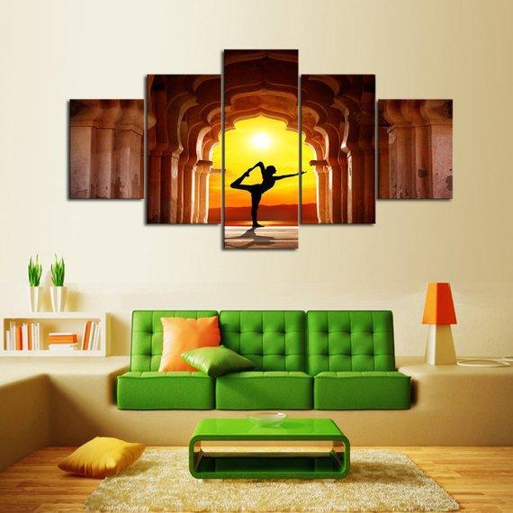 Yoga Sunset – Nature Canvas Wall Art