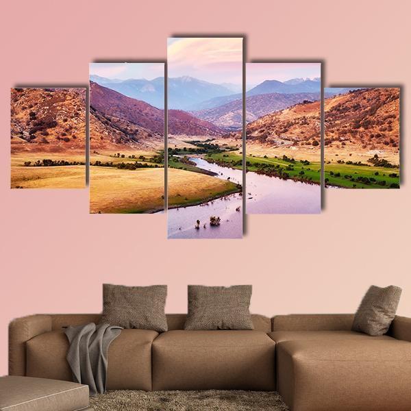 Yosemite National Park At Purple Sunset – Nature Canvas Wall Art