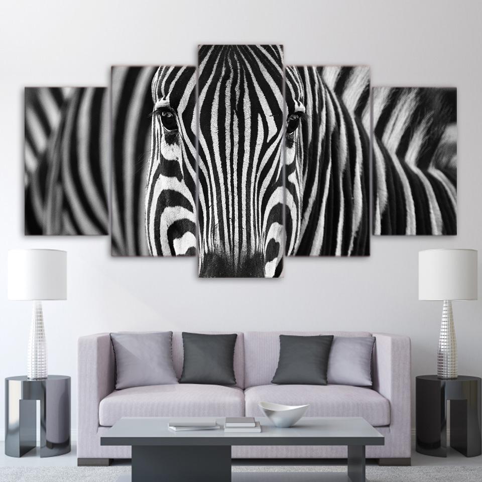 Zebra Black And White – Animal Canvas Wall Art