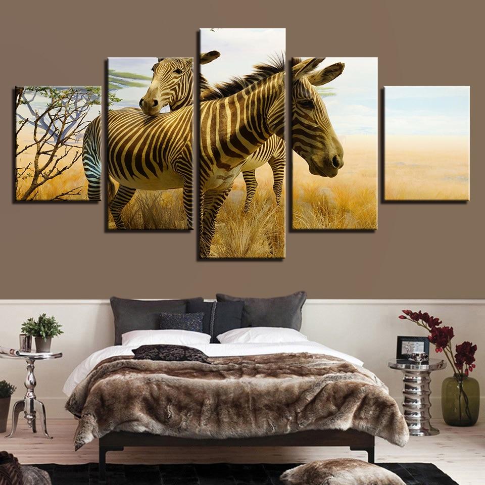 Zebra Couple 2 – Animal Canvas Wall Art