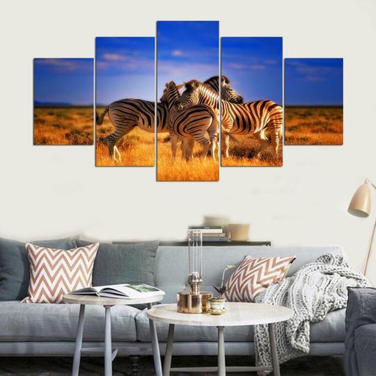 Zebra On The Serengeti Plains – Animal Canvas Wall Art
