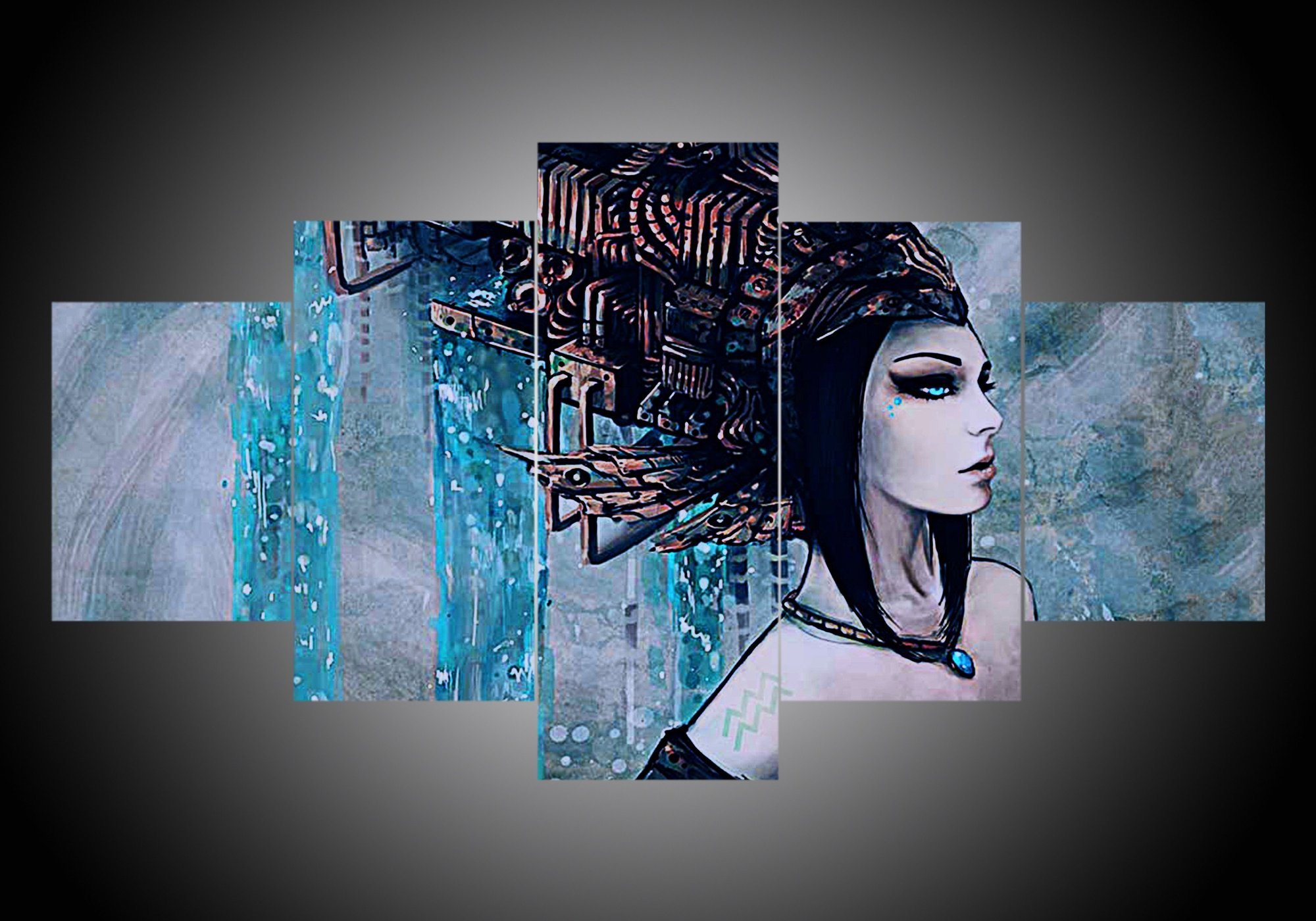 Zodiac – Aquarius – Abstract Canvas Wall Art