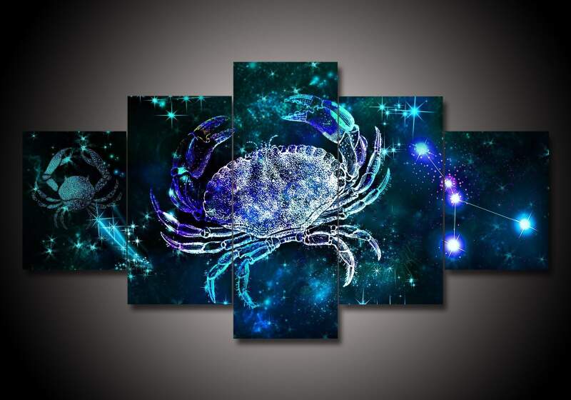 Zodiac – Cancer – Abstract Canvas Wall Art