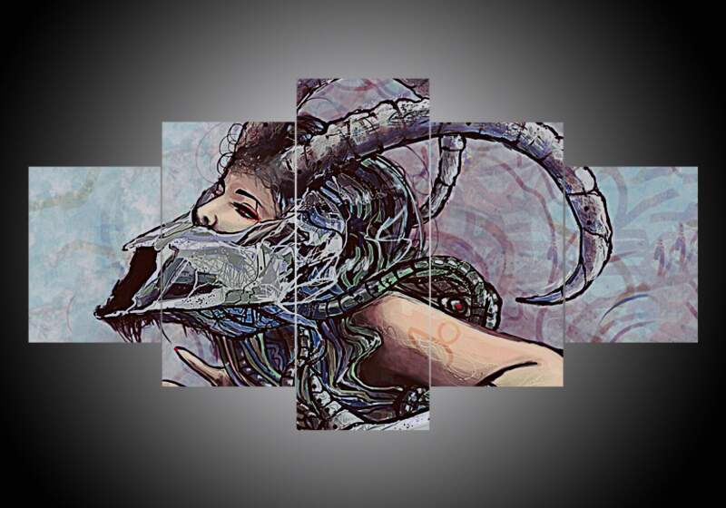 Zodiac – Capricorn – Abstract Canvas Wall Art