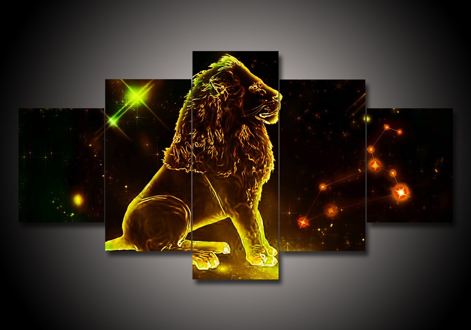 Zodiac – Leo – Abstract Canvas Wall Art