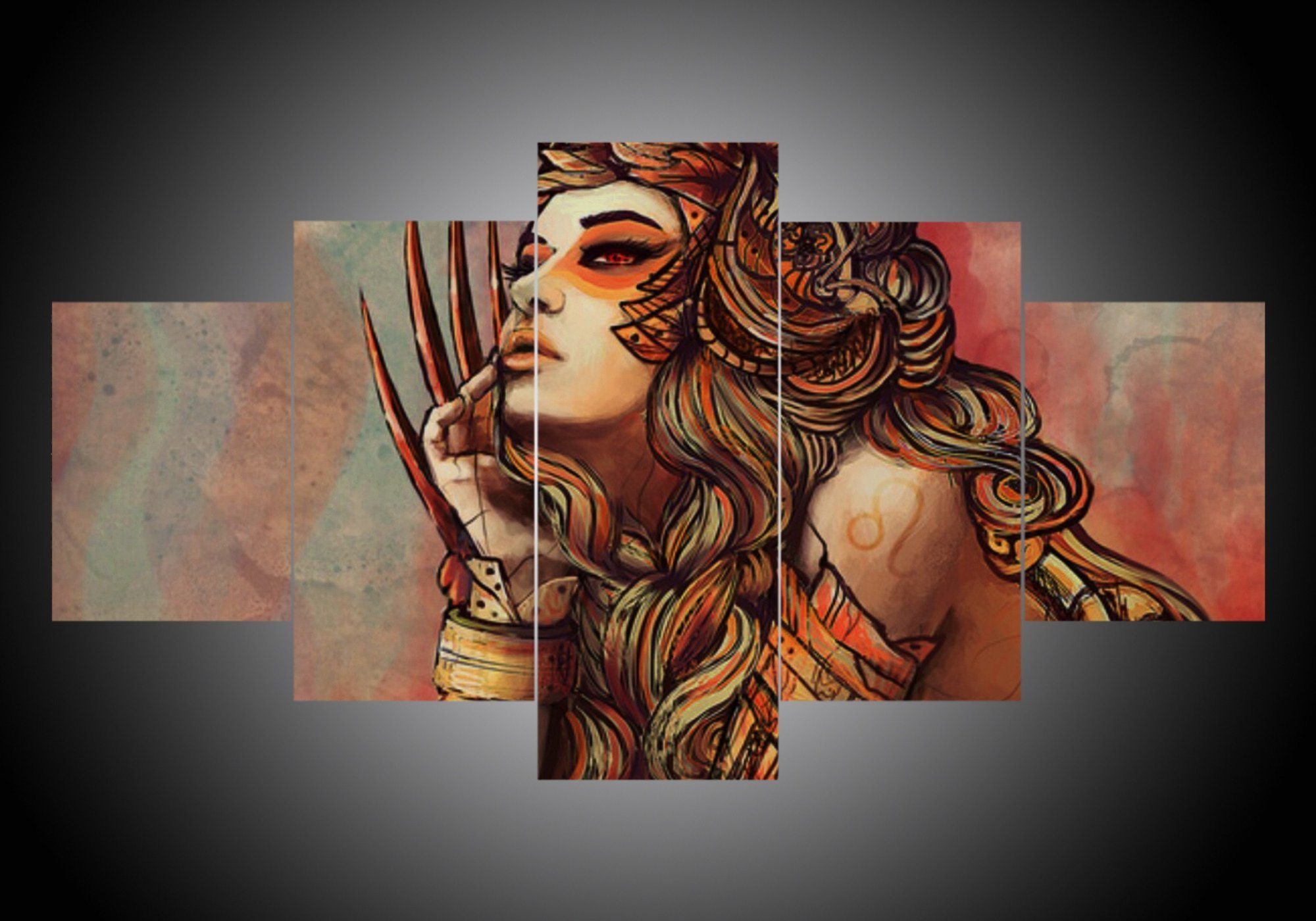 Zodiac – Leo – Abstract Canvas Wall Art