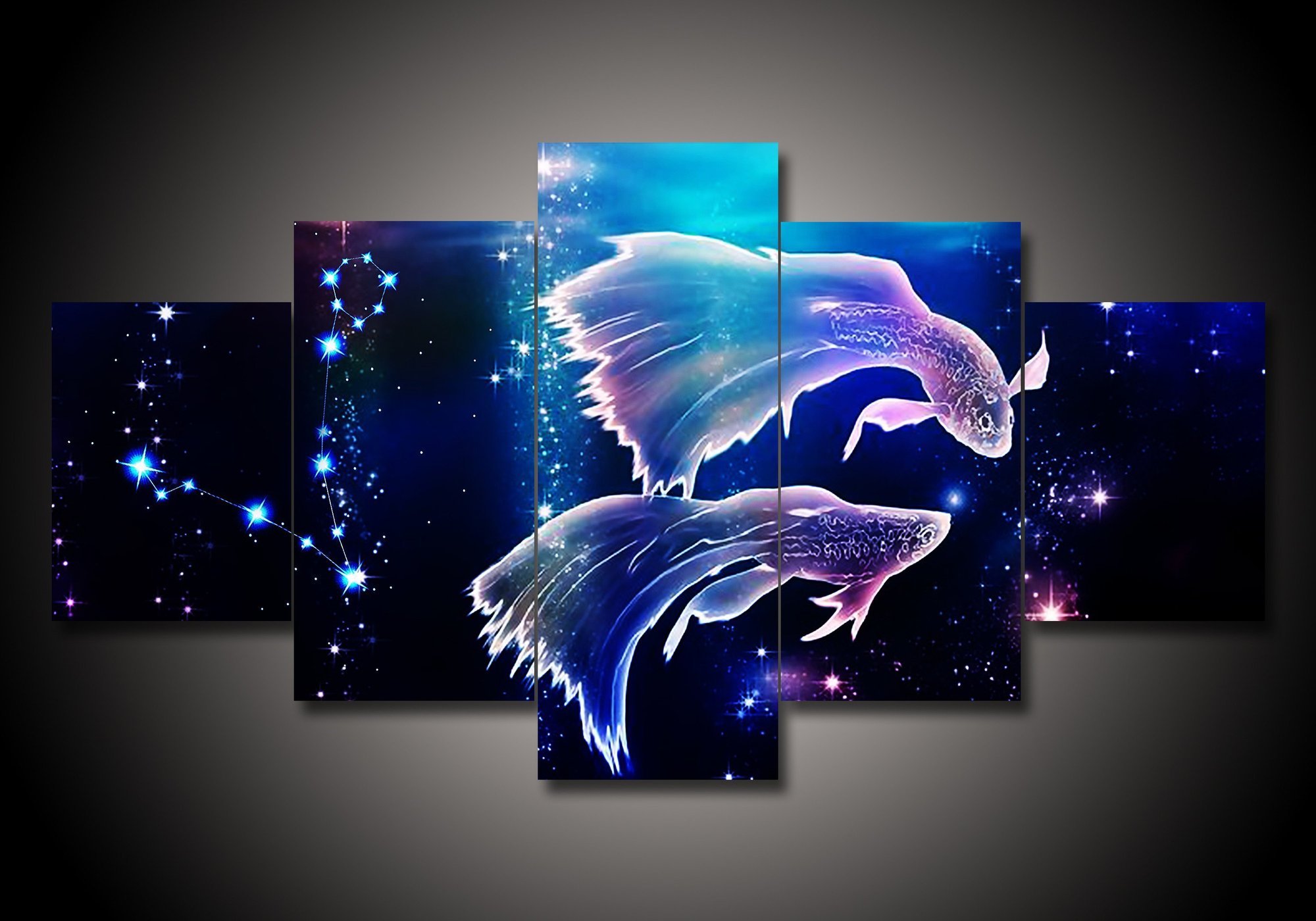 Zodiac – Pisces – Abstract Canvas Wall Art