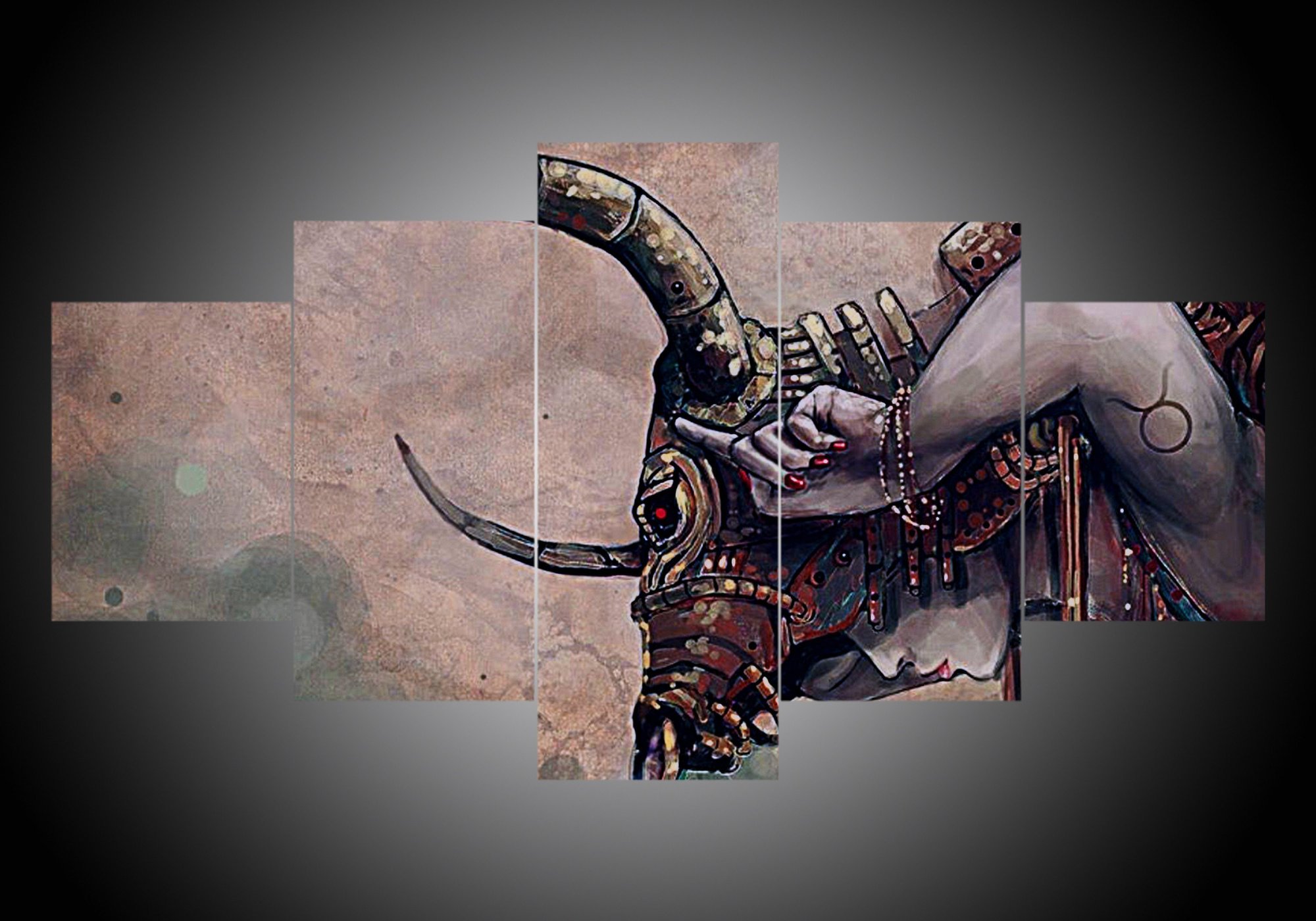 Zodiac – Taurus – Abstract Canvas Wall Art