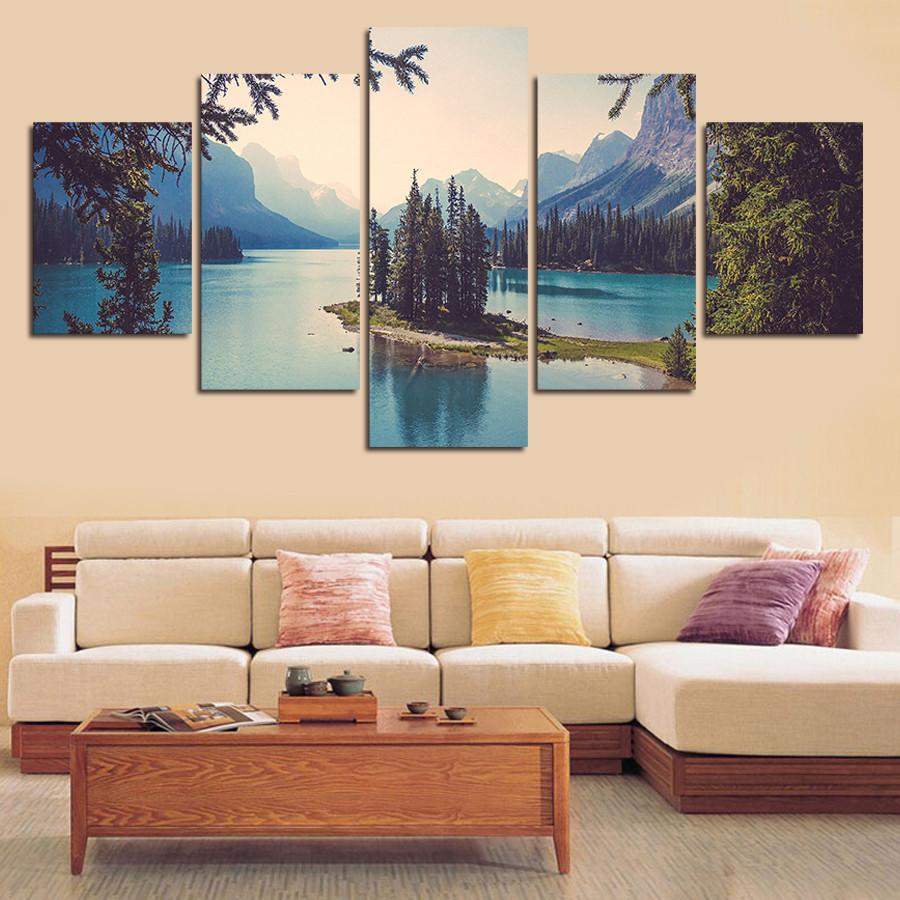 Long Tail Boat And The Lake Canvas Wall Art