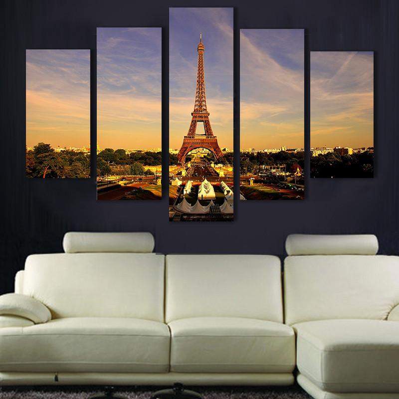 Eiffel Tower At The City Canvas Wall Art Eiffel Tower At The City Canvas Wall Art