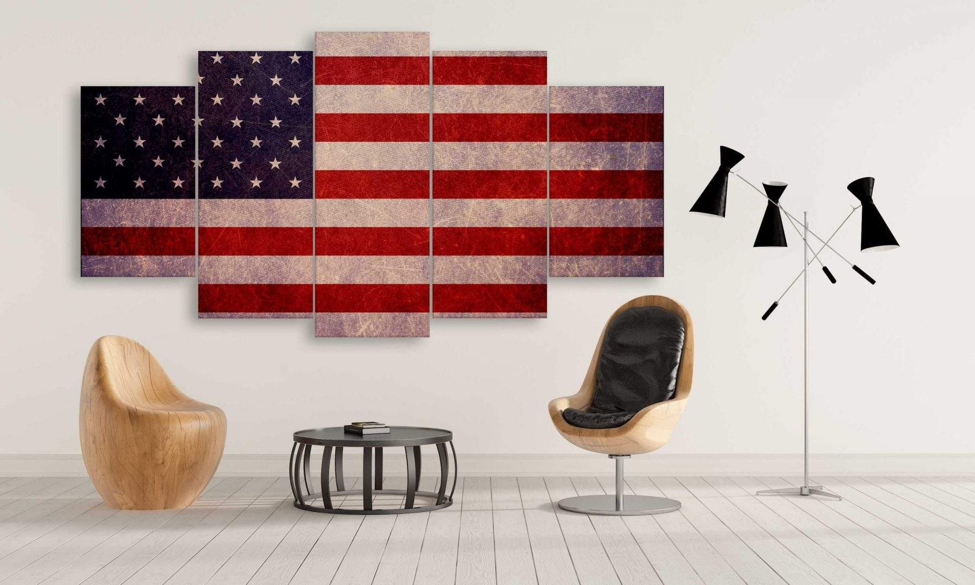 Usa Flag Overlay With Jeans Texture Canvas Wall Art Usa Flag Overlay With Jeans Texture Canvas Wall Art