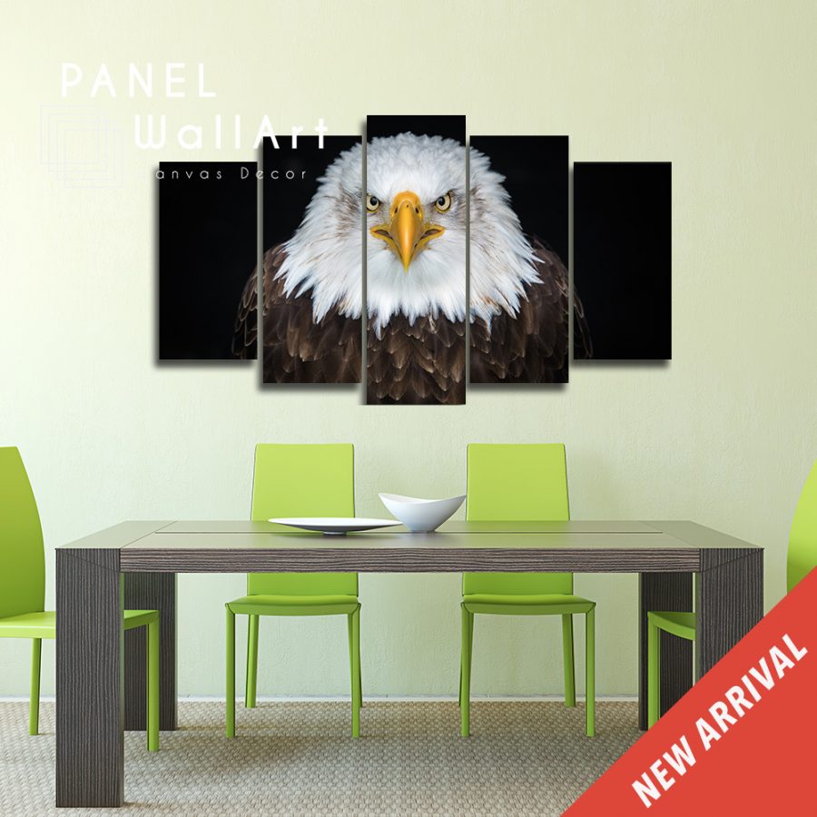 American Bald Eagle Face Canvas Wall Art