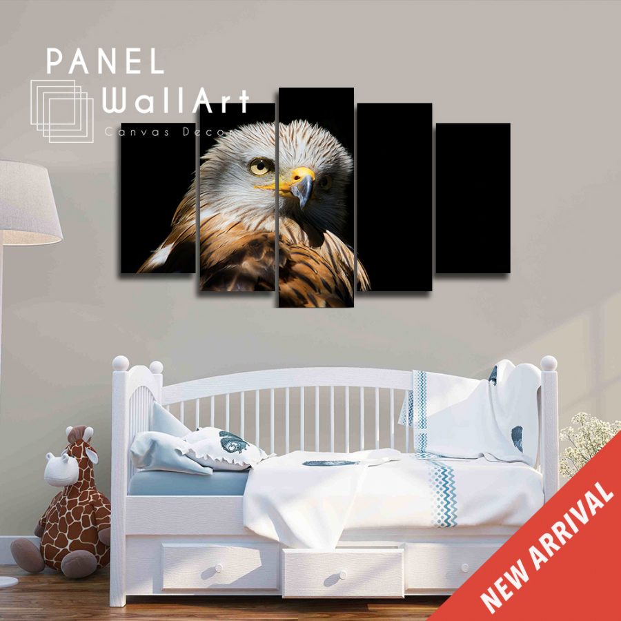 American Bald Eagle Black Background Canvas Wall Art