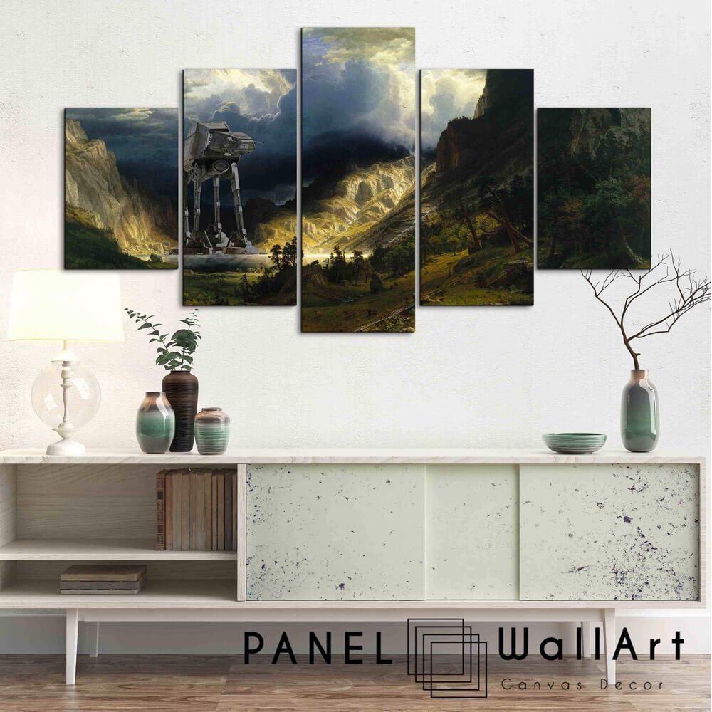 At-At Walker The Star Wars Scene Canvas Wall Art