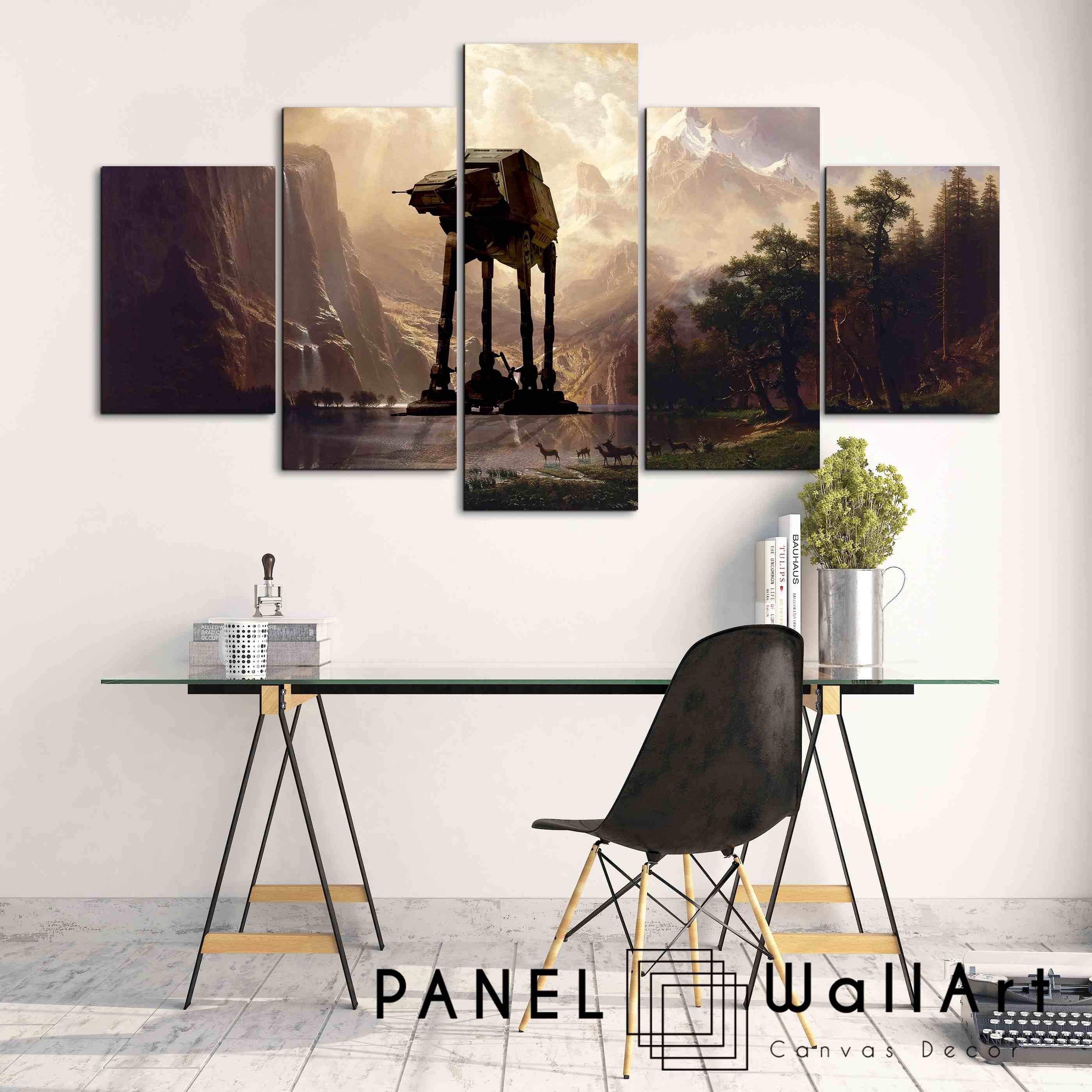 At At Walker The Star Wars Scene In Sunset Canvas Wall Art