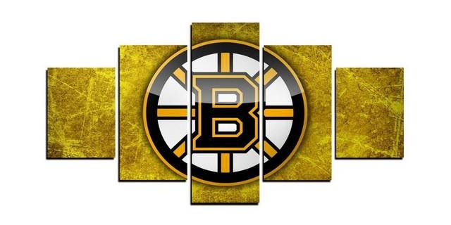 Boston Bruins NHL Team Logo Canvas Wall Art