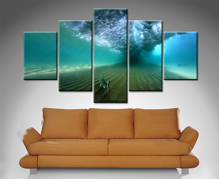 Bream Under A Breaking Wave Canvas Wall Art
