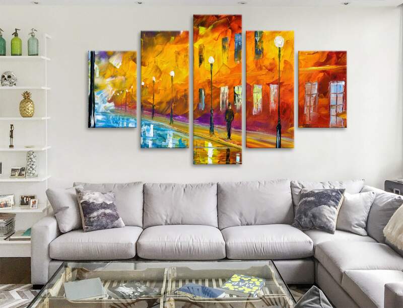 Blue Lights Canvas Wall Art Blue Lights Canvas Wall Art