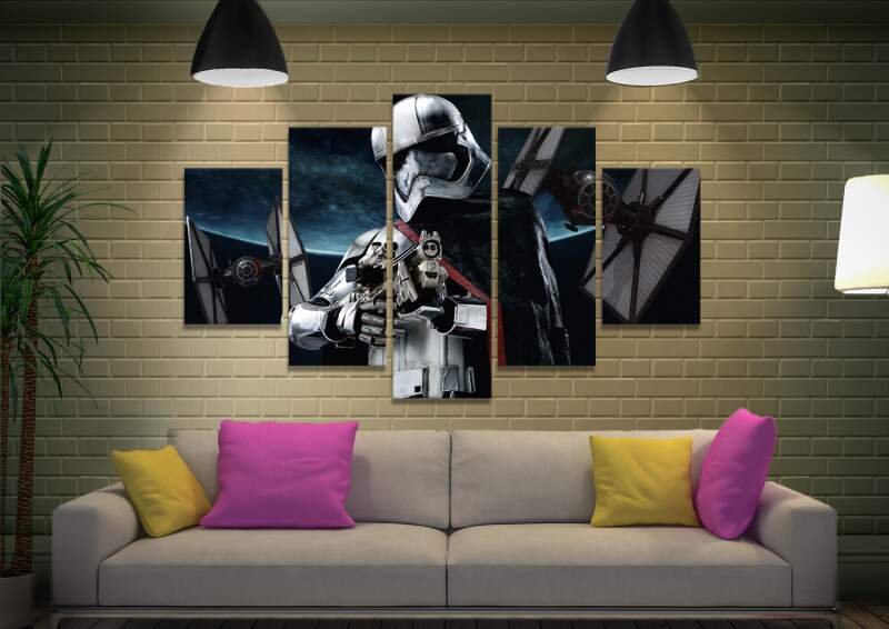 Captain Phasma Split Diamond Canvas Wall Art Captain Phasma Split Diamond Canvas Wall Art