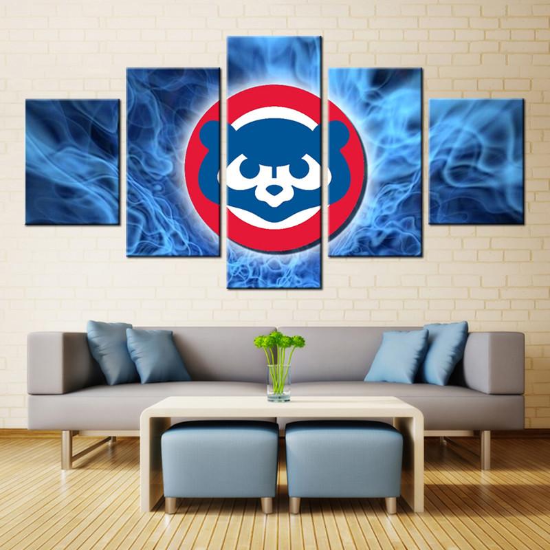 Chicago Cubs Logo Canvas Wall Art