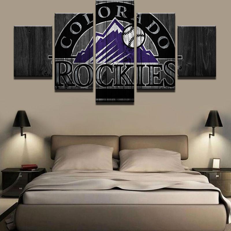 Colorado Rockies Wood Canvas Wall Art