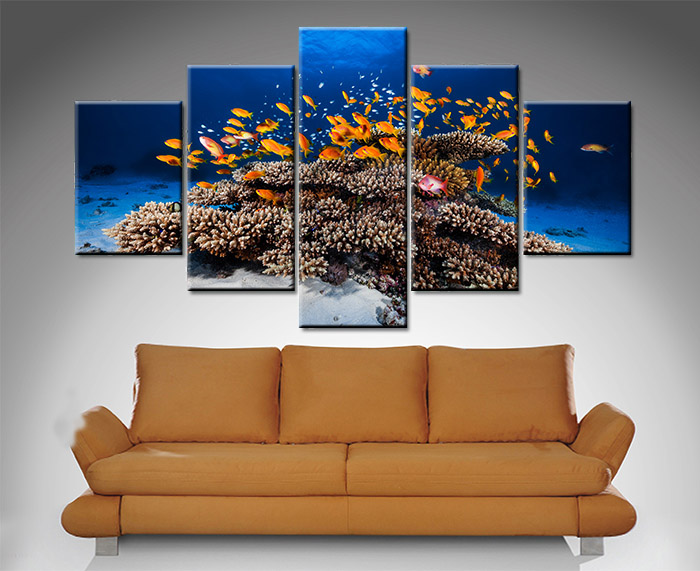 Coral Reef Canvas Wall Art Coral Reef Canvas Wall Art