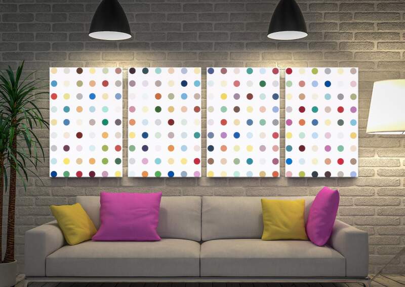 Damien Hirst Xylosidase 4 Split Canvas Wall Art